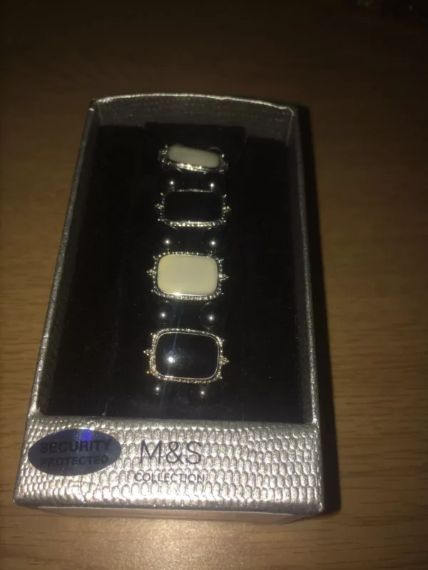 M&S Collection Silver Mix Fancy Vintage Bracelet + Box - Image 3