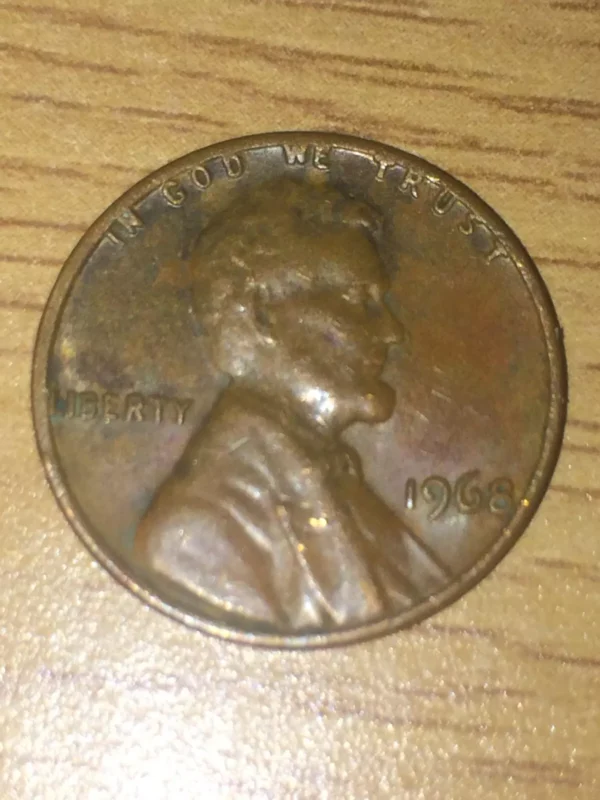 RARE US Lincoln Memorial 1968 One Penny 1p Coin No Mint Mark