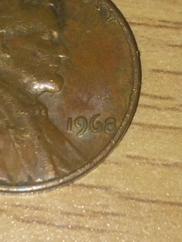 RARE US Lincoln Memorial 1968 One Penny 1p Coin No Mint Mark - Image 4