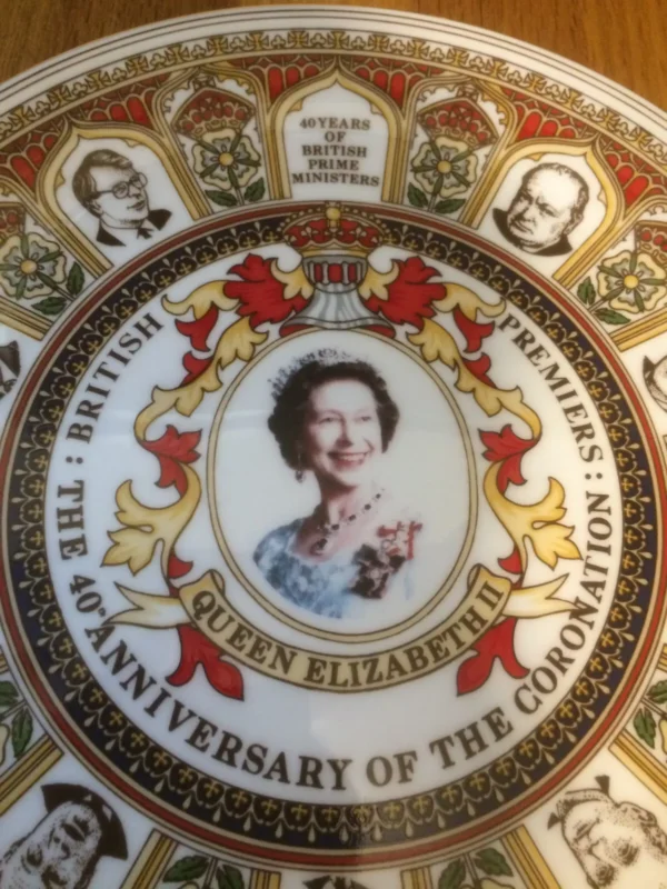 RARE Queen Elizabeth II British Prime Ministers 40th Anniversary China Plate - Image 11