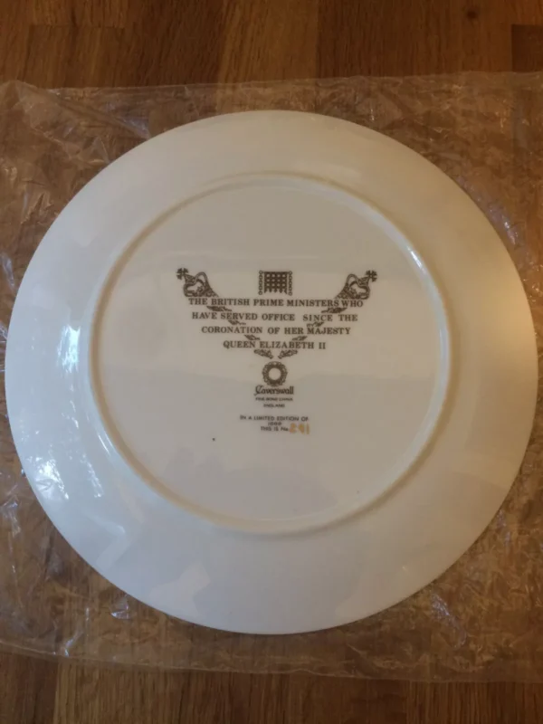 RARE Queen Elizabeth II British Prime Ministers 40th Anniversary China Plate - Image 5