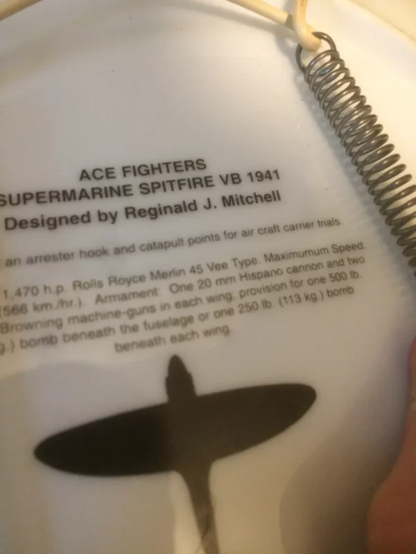 RARE Ace Fighters Supermarine Spitfire VB 1941 Collectors China Plate - Image 6