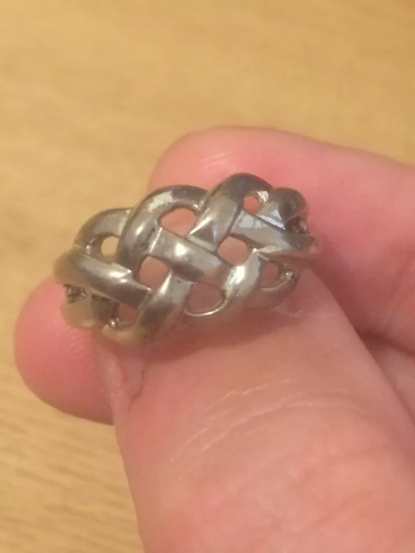 Vintage Monet 925 Sterling Silver Knot Ring Size L